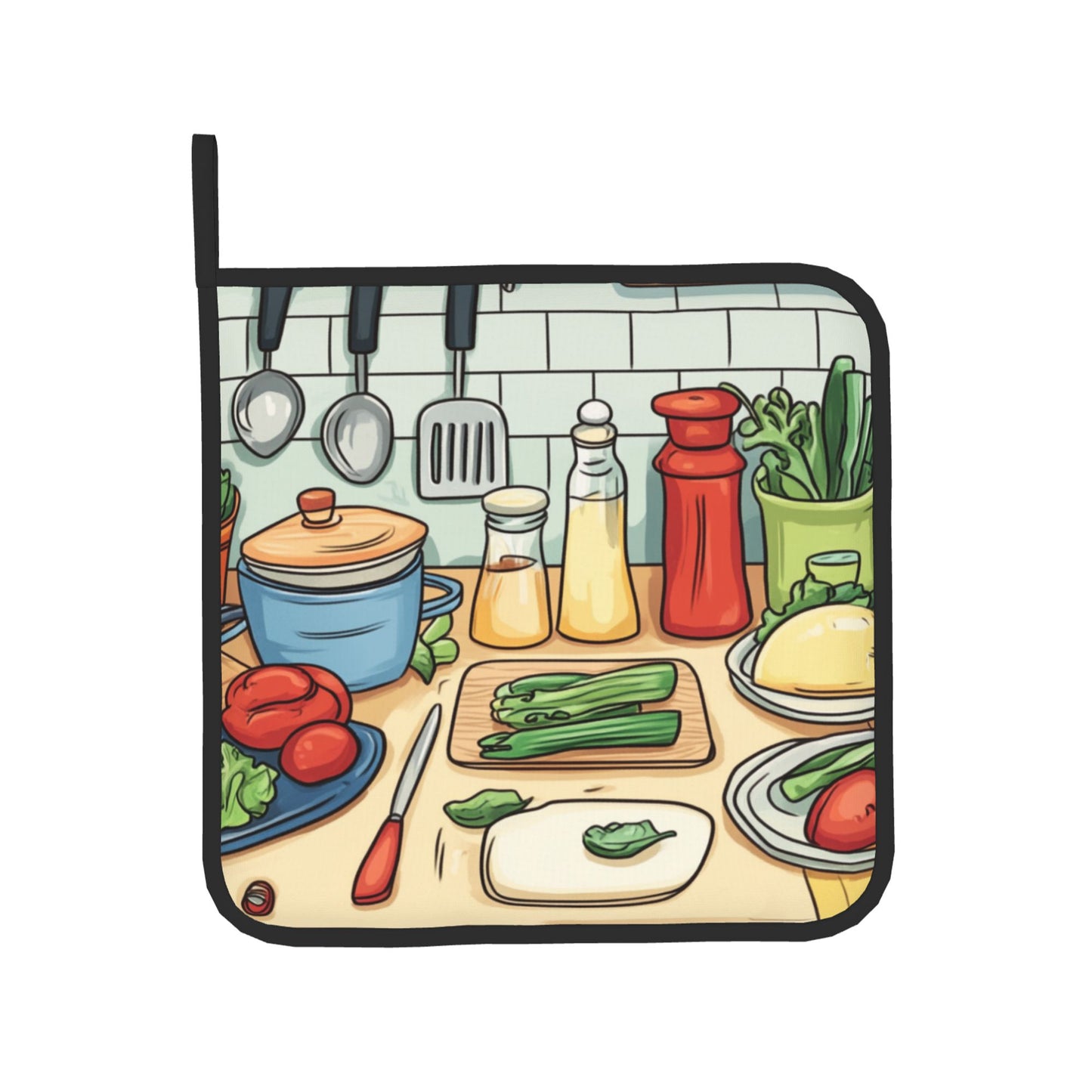 Must - Have for Kitchen Baking! Cartoon - Style Heat - Resistant Gloves and Pot Holder Set