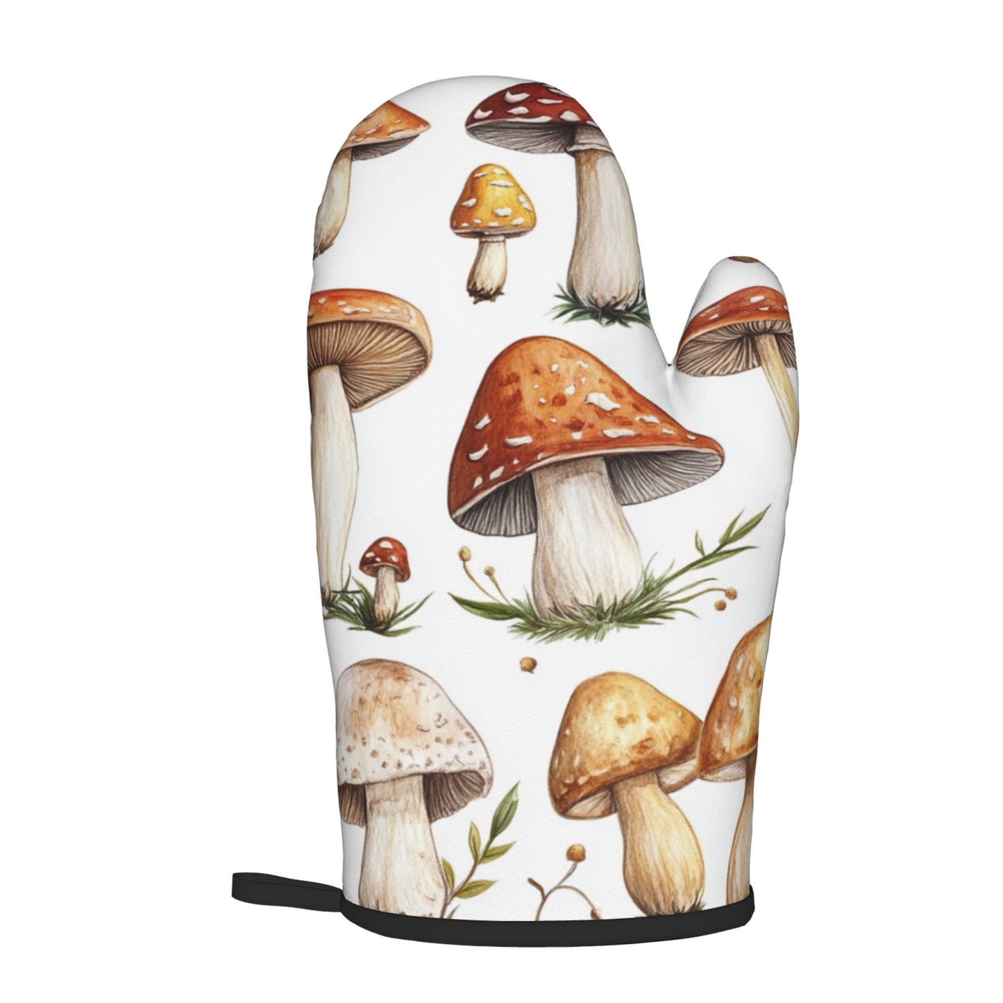 Woodland Mushroom - Printed Kitchen Baking Set (Oven Mitt + Pot Holder): A Practical & Cute Combo Bringing the Forest to Your Kitchen
