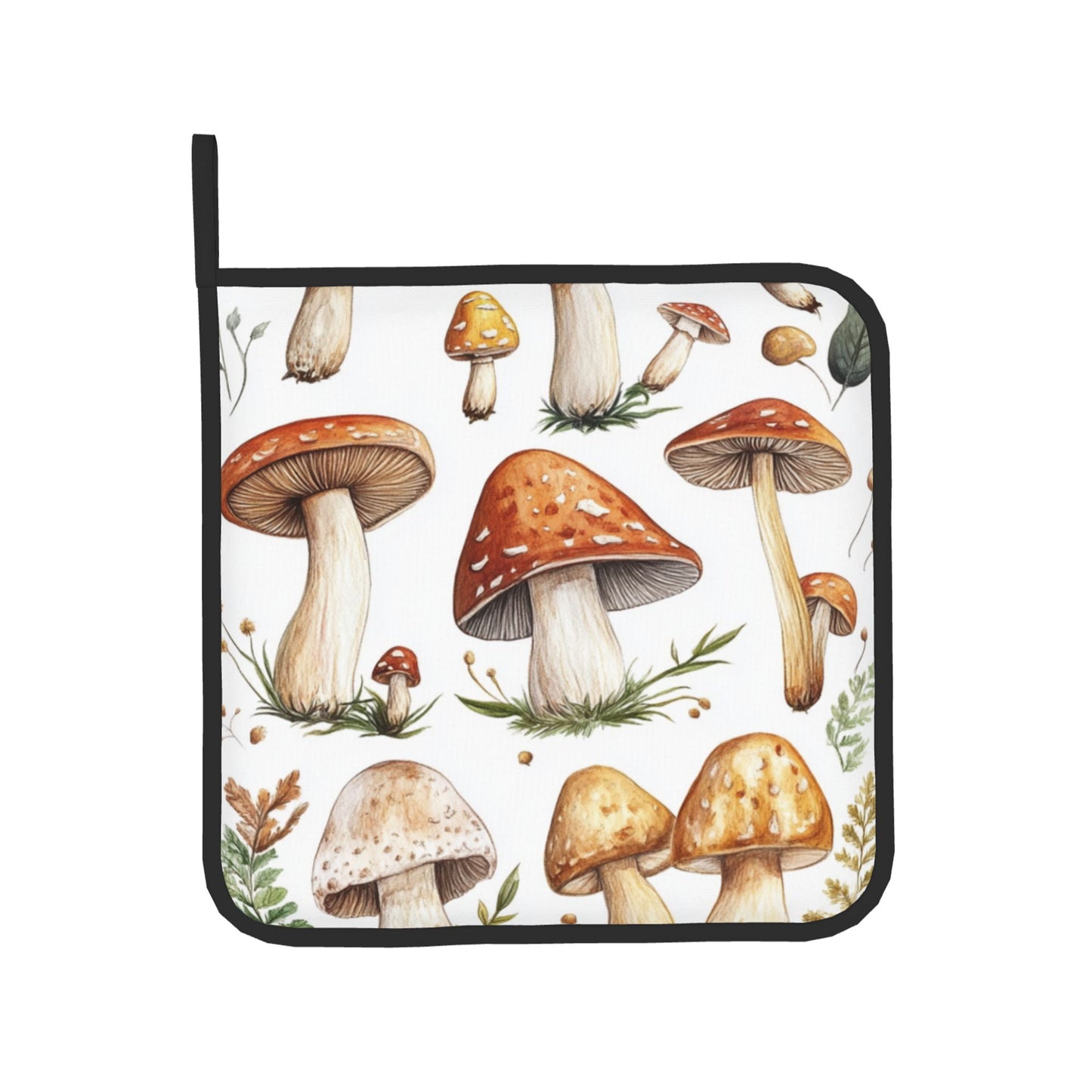 Woodland Mushroom - Printed Kitchen Baking Set (Oven Mitt + Pot Holder): A Practical & Cute Combo Bringing the Forest to Your Kitchen