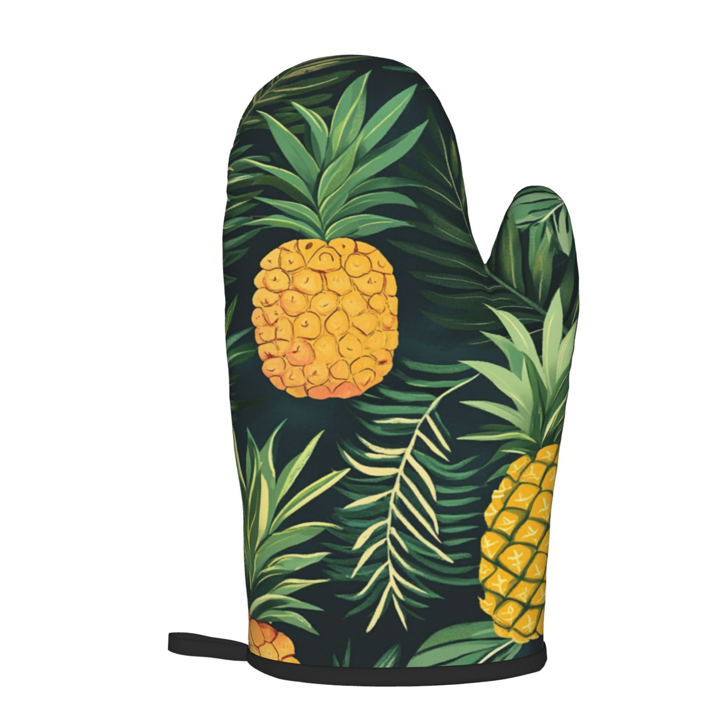 Tropical Pineapple - Printed Kitchen Baking Set (Oven Mitt + Pot Holder): Bring Summer Island Vibe into the Kitchen