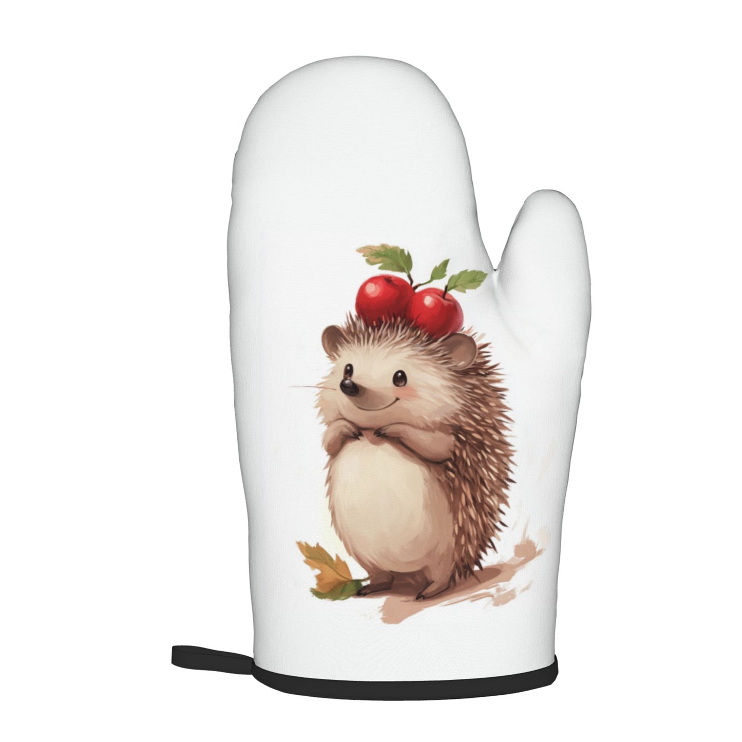 Cute Hedgehog - Printed Kitchen Baking Set (Oven Mitt + Pot Holder): Unisex Adorable & Practical Combo