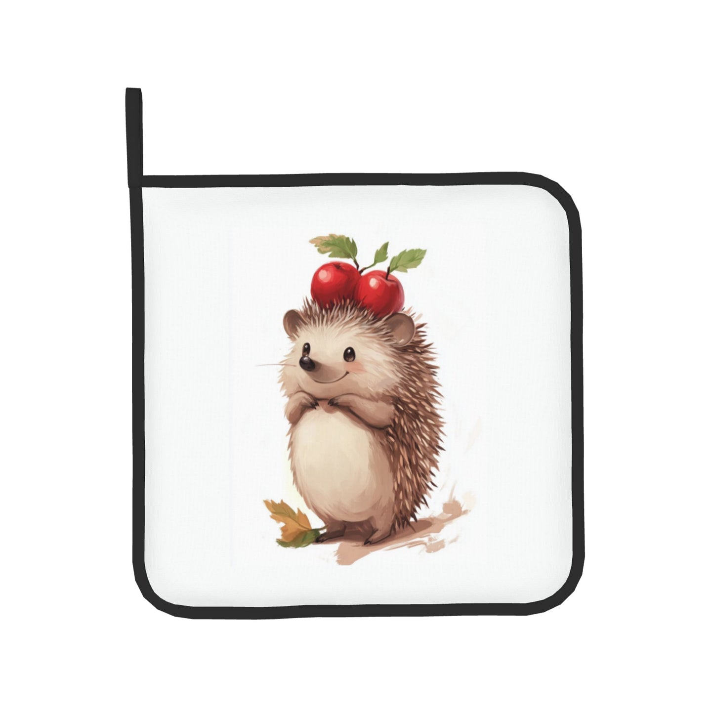 Cute Hedgehog - Printed Kitchen Baking Set (Oven Mitt + Pot Holder): Unisex Adorable & Practical Combo