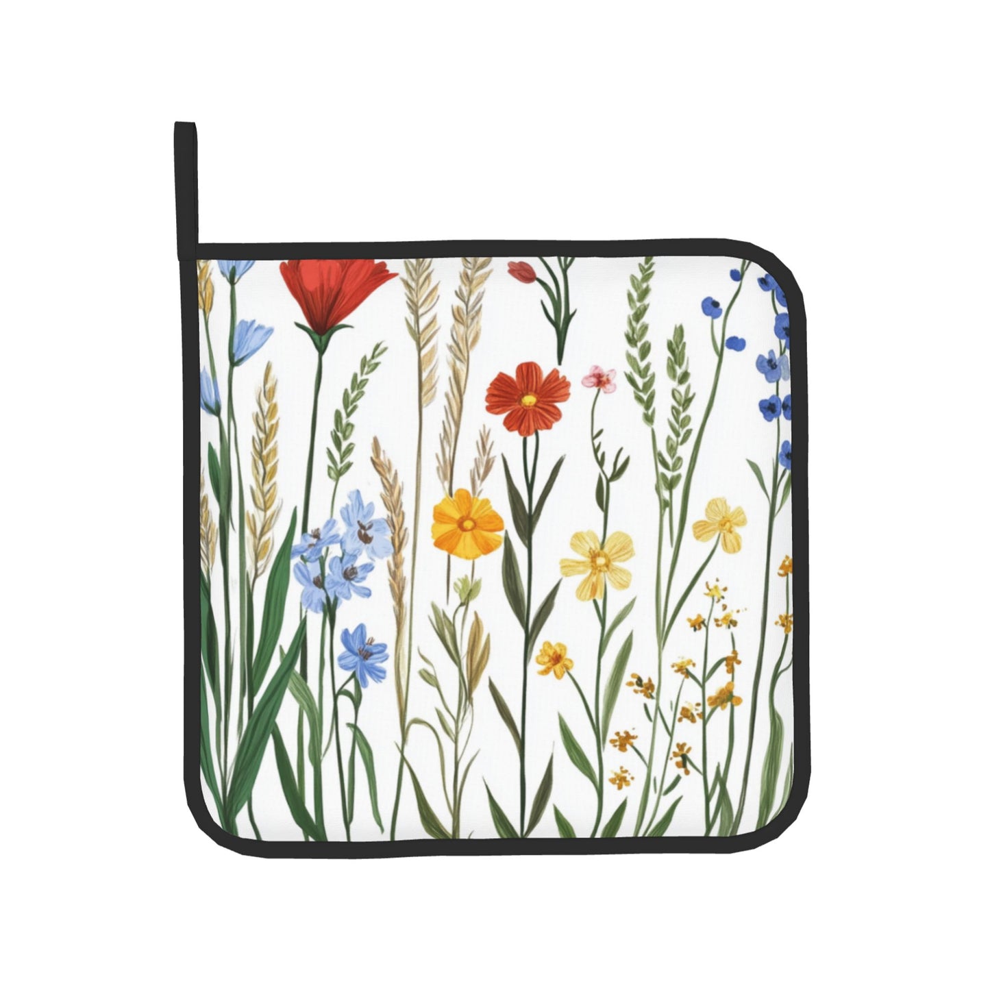 Pastoral Wildflower - Printed Kitchen Baking Set (Oven Mitt + Pot Holder): A Practical Aesthetic Combo Bringing Spring Flower Fields to Your Kitchen